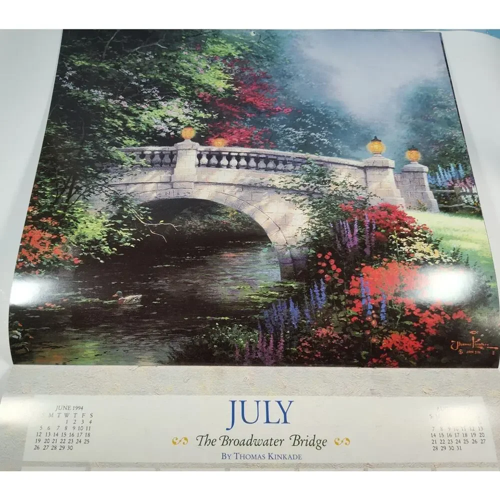 Cottages & Country Places Calendar 1994 Thomas Kinkade Paintings Frameable Art